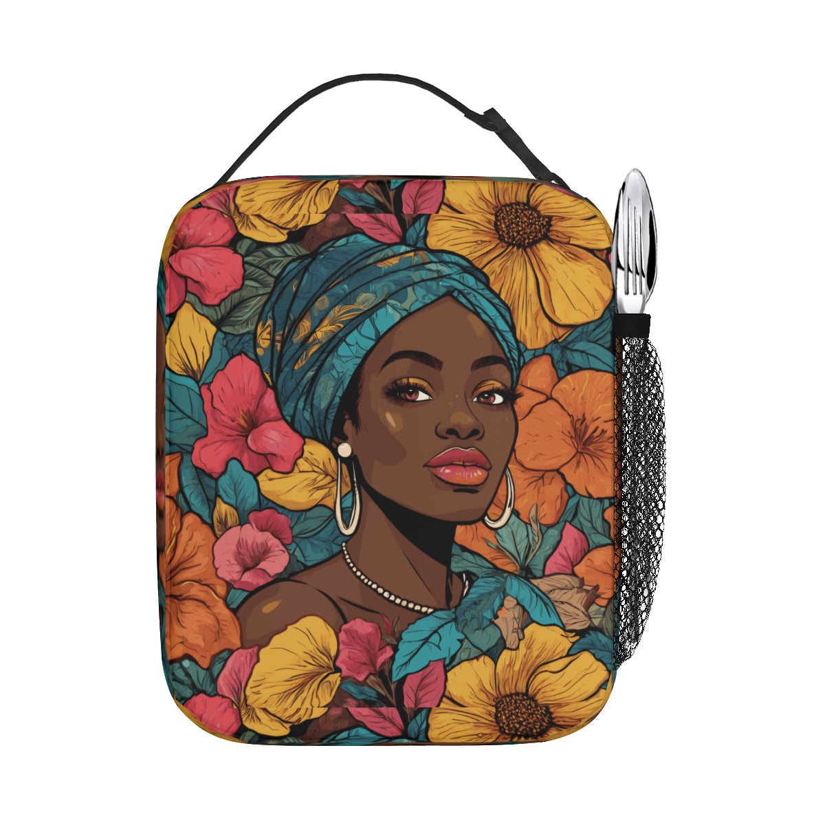 Melanin Queen Portable Handheld Insulated Lunch Bag｜Oxford Cloth
