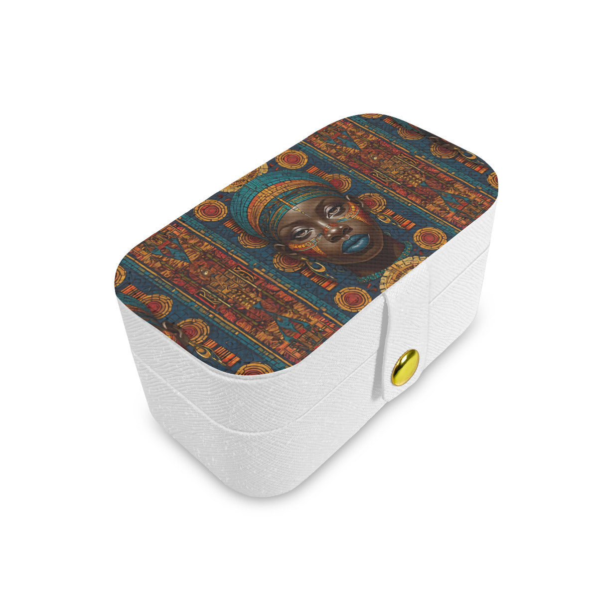 African Image Personalized Portable Jewelry Box | PU