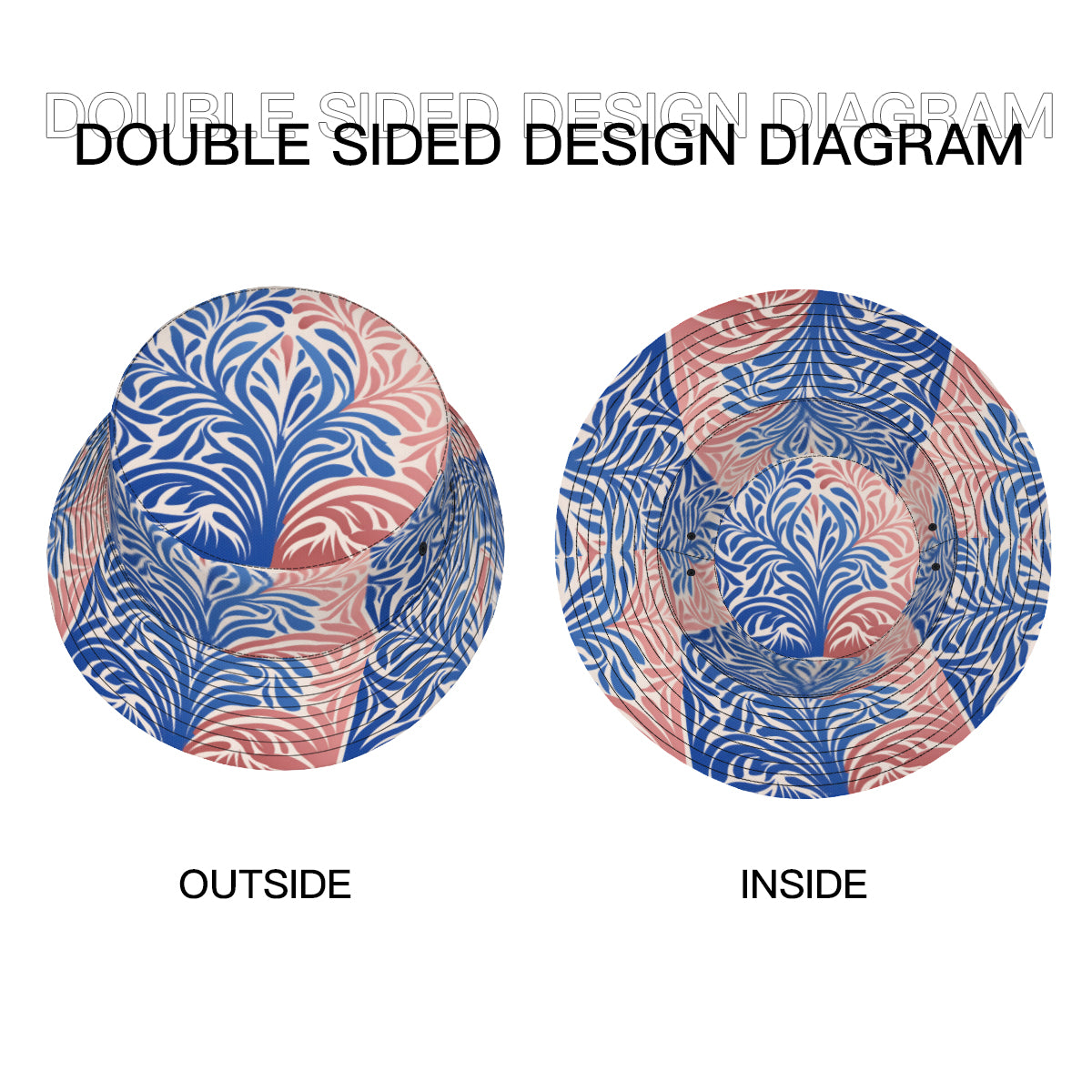 Abstract Vibrant Double-Sided Fisherman Hat | Polyester