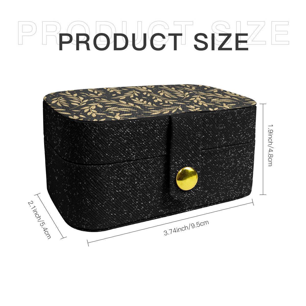 Golden Branches  Portable Jewelry Box |