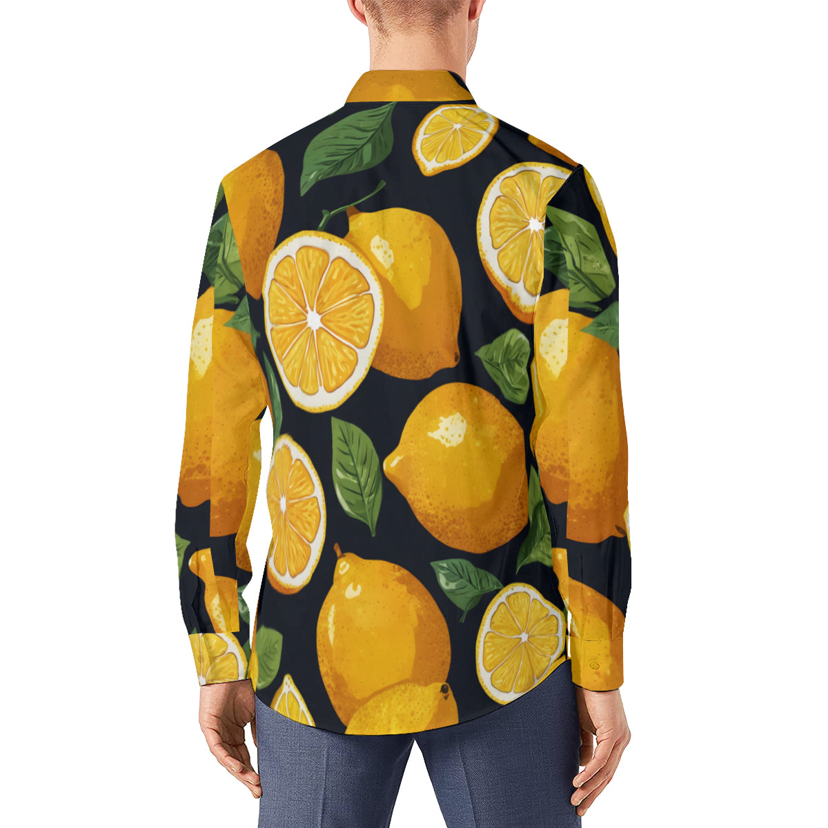 Lemon Men's Classic Long-Sleeved Shirt | Polyester