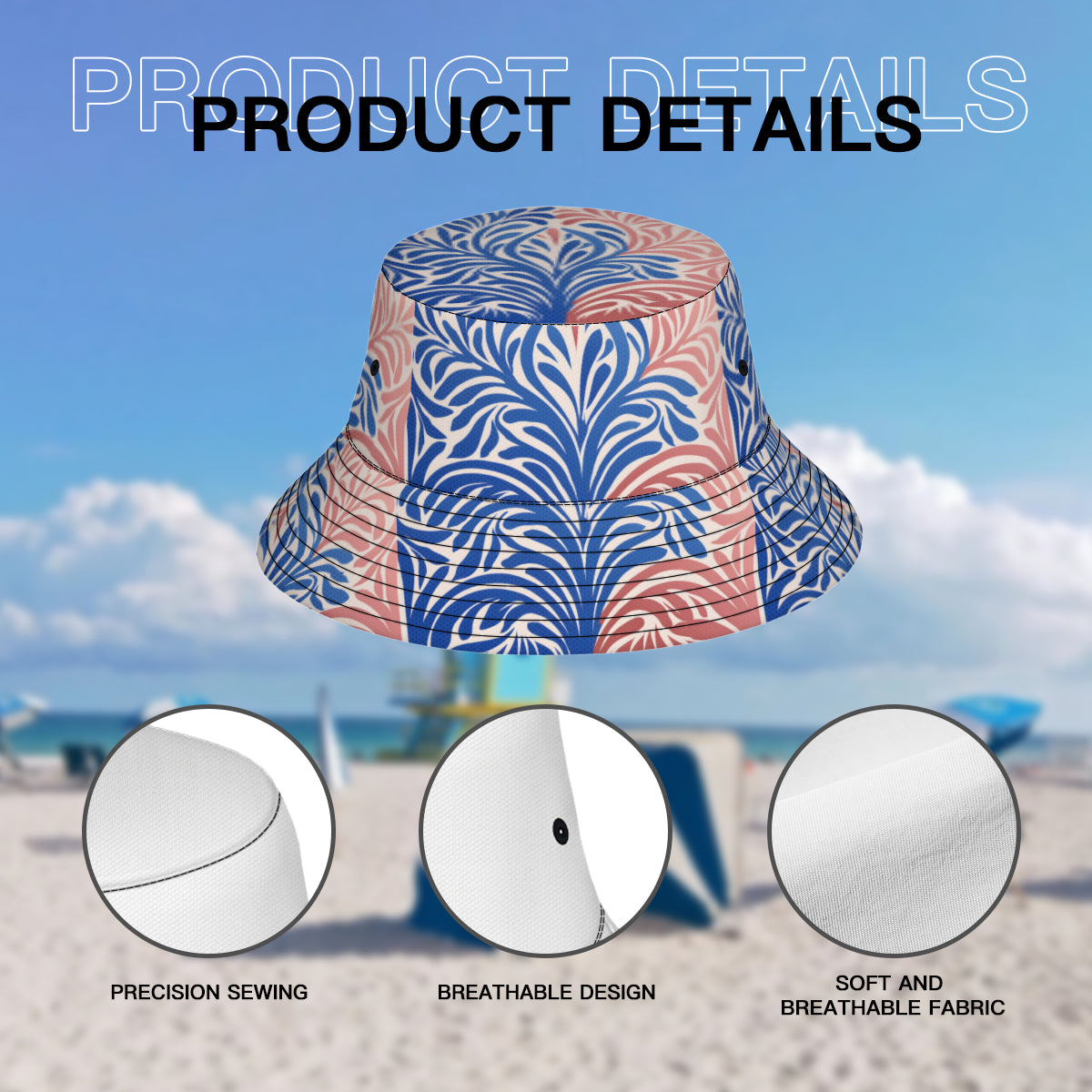 Abstract Vibrant Double-Sided Fisherman Hat | Polyester
