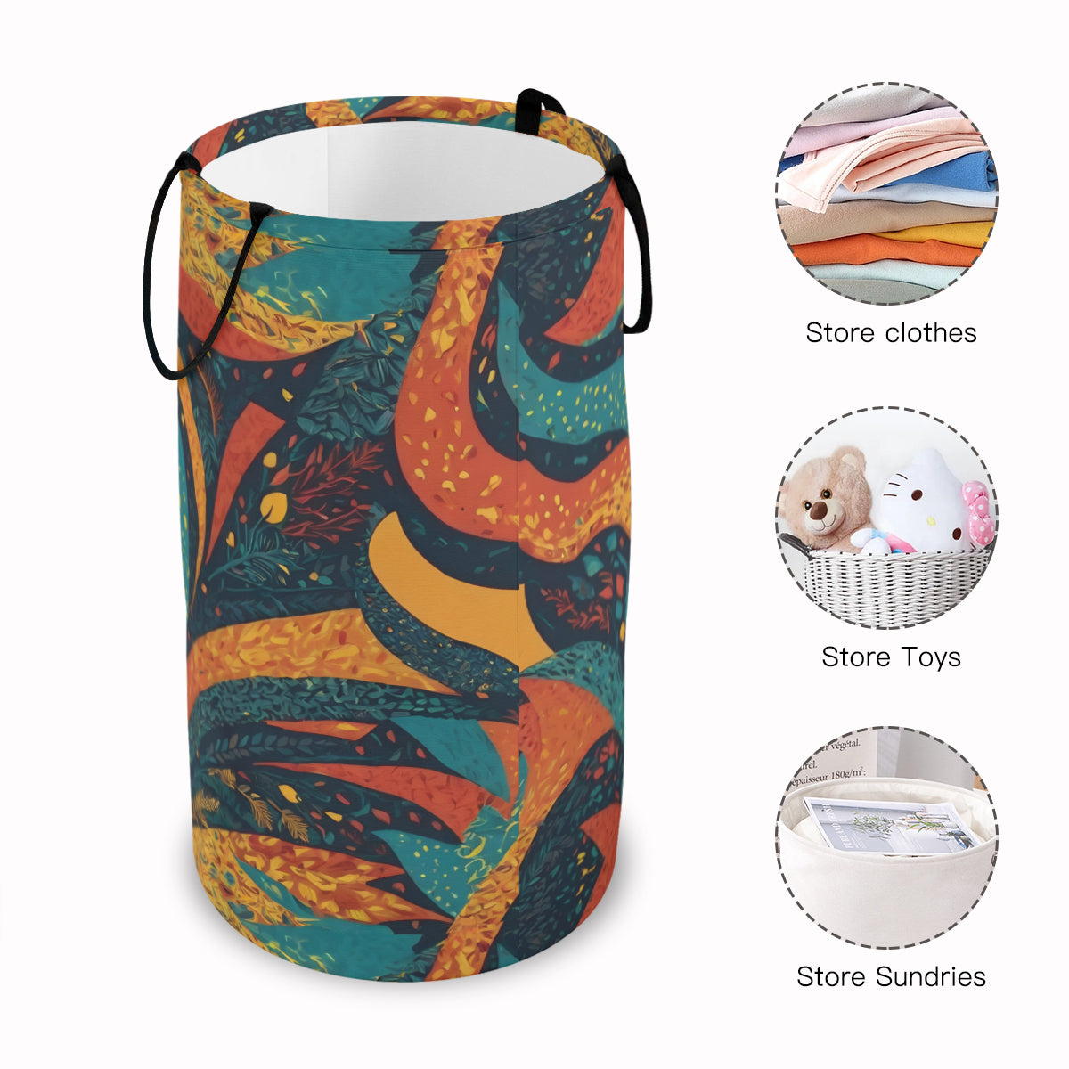 Abstract Beauty Large Capacity Foldable Laundry Basket | Polyester