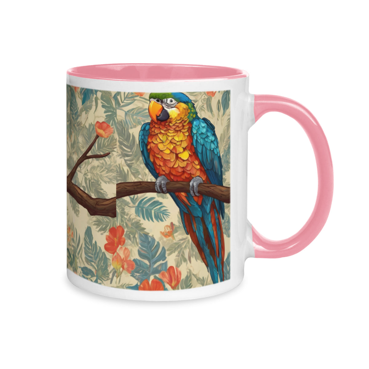 Parrot Design Personalized Two-Tone Mug (325ml/11oz) | Ceramic
