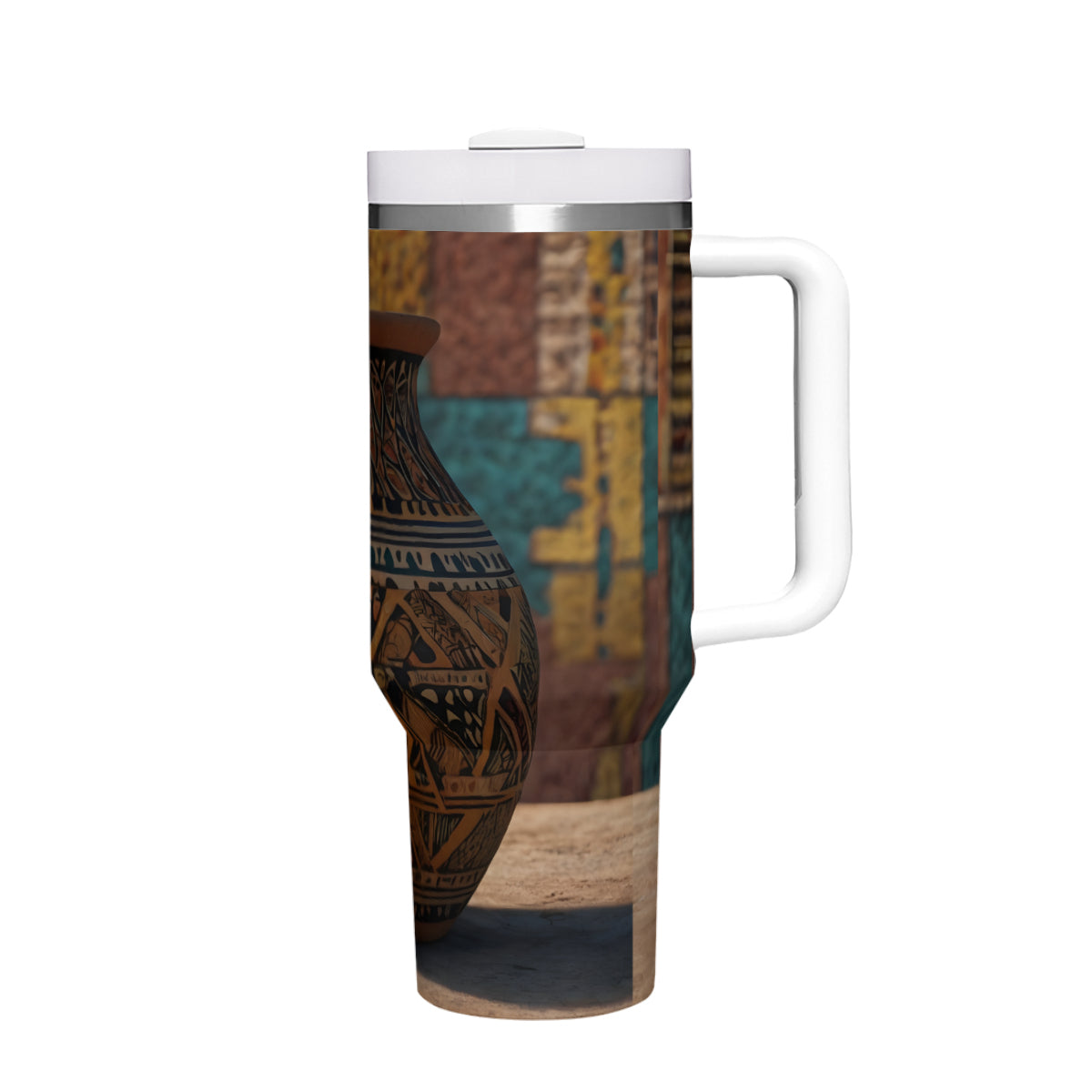 Golden Pot Large Capacity Tumbler with Handle (1100ml/40oz) | Stainless Steel 304