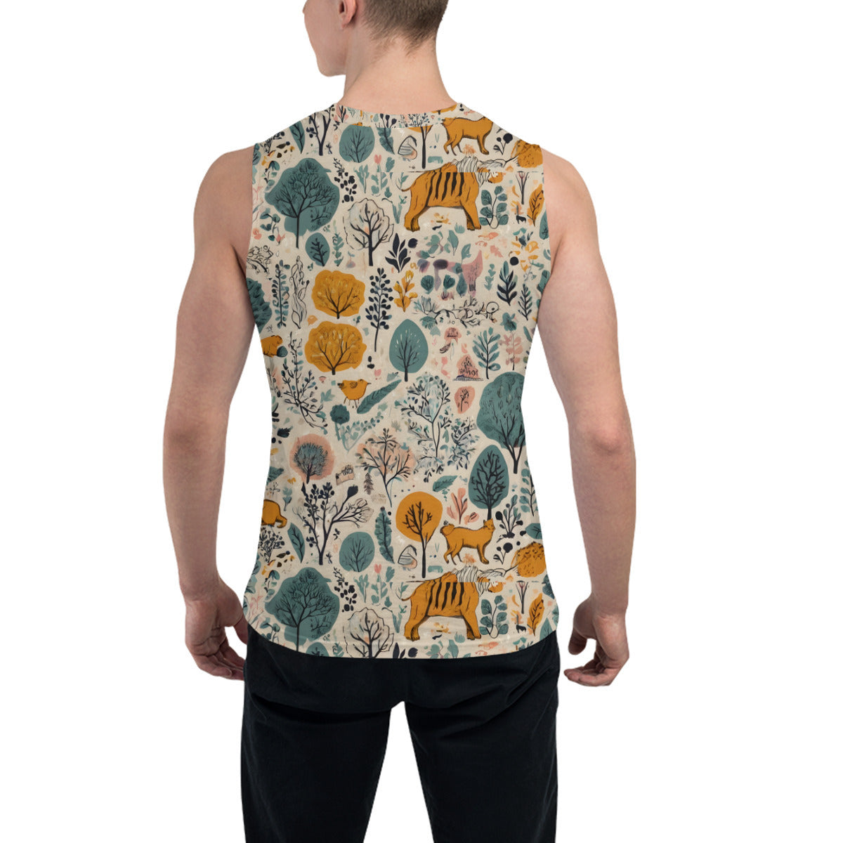 Abstract Pattern Men's Sleeveless Vest｜Polyester