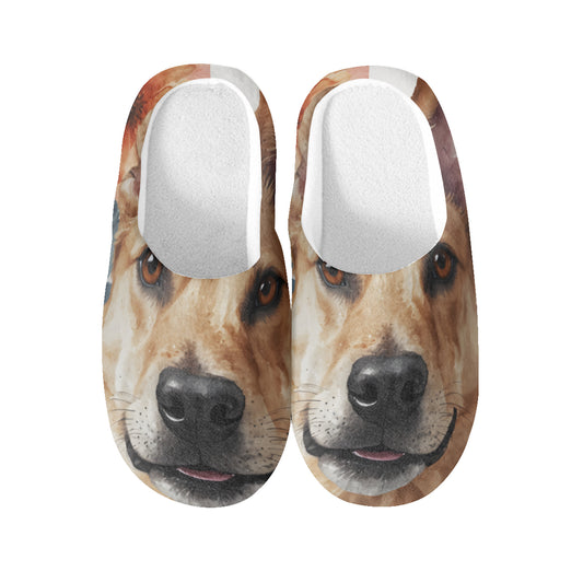 Dog Lovers Personalized Warm Cotton Slippers | Flannel