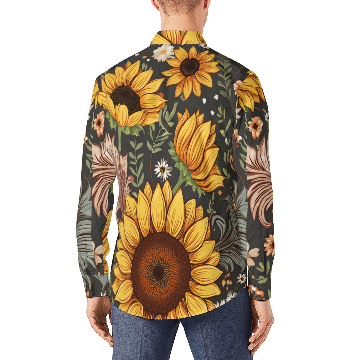 Sunflower Men's Classic Long-Sleeved Shirt