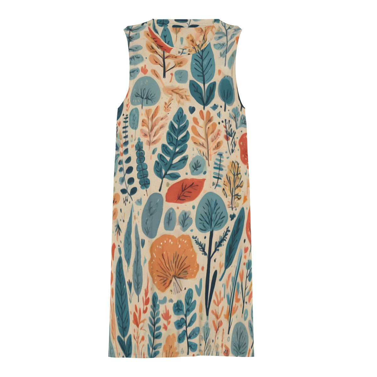 Abstract Floral Women's Casual Dress | Polyester