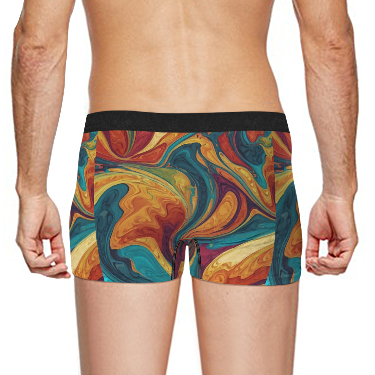 Colorful Design Men's Underwear (Front and Back Design)丨Polyester