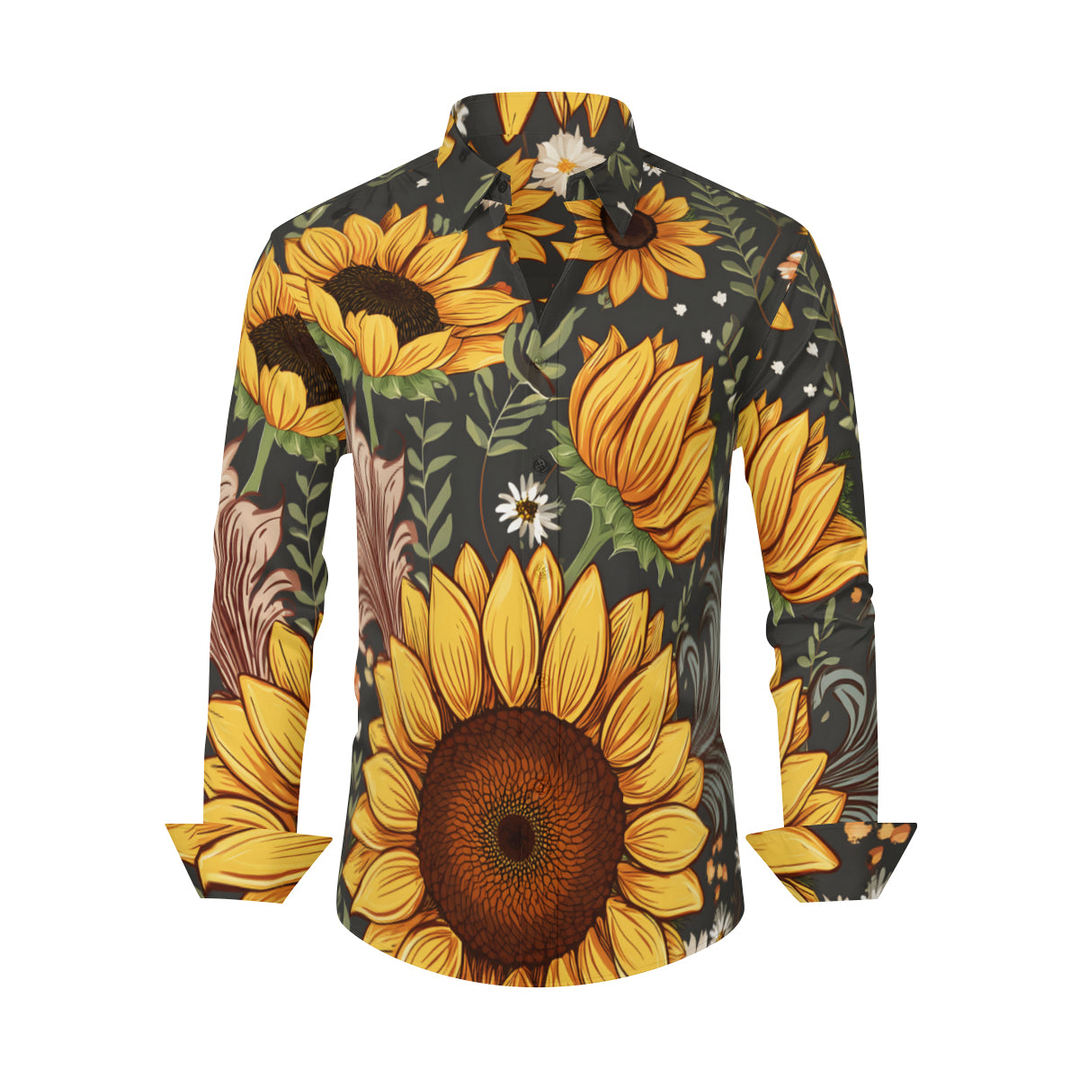 Sunflower Men's Classic Long-Sleeved Shirt