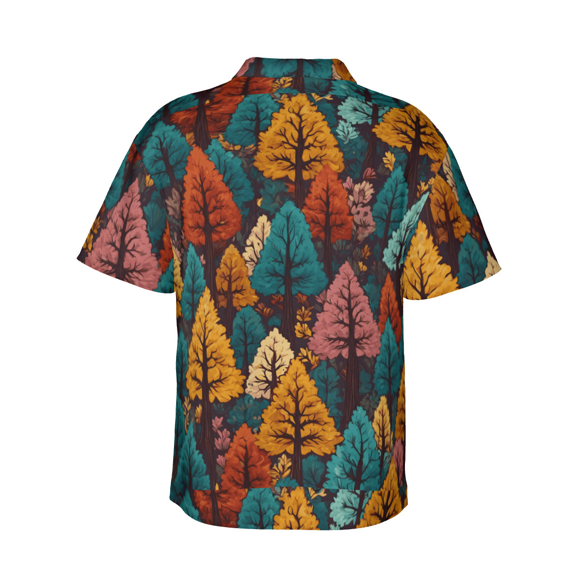 Beautiful Floral Men's Short-Sleeve Hawaiian Shirt (Lightweight) | Polyester