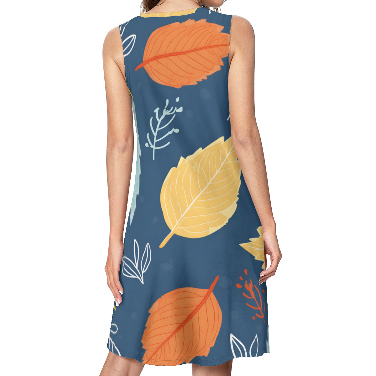 Autumn pattern Print Women's Casual Dress
