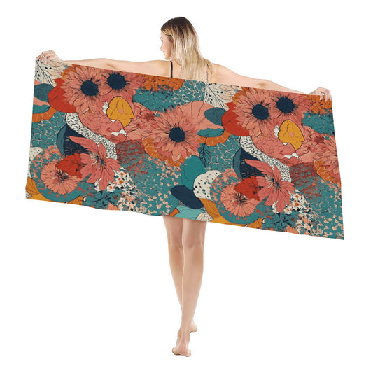 Awesome Floral Beach towel (comfortable model)｜Polyester
