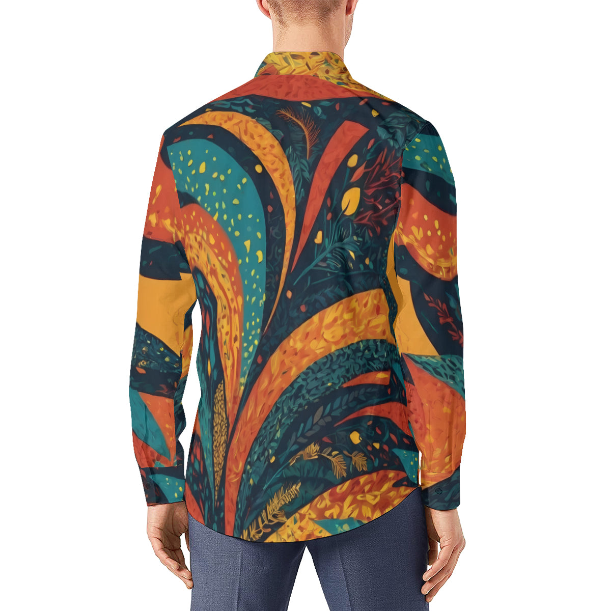 Abstract Beauty Men's Classic Long-Sleeved Shirt | Polyester