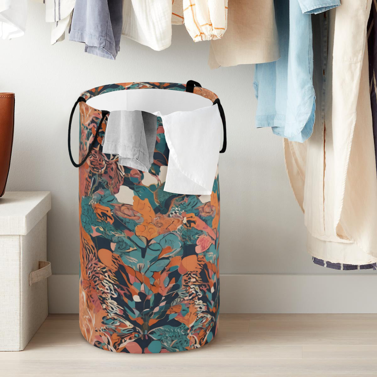 Abstract Vibes Large Capacity Foldable Laundry Basket