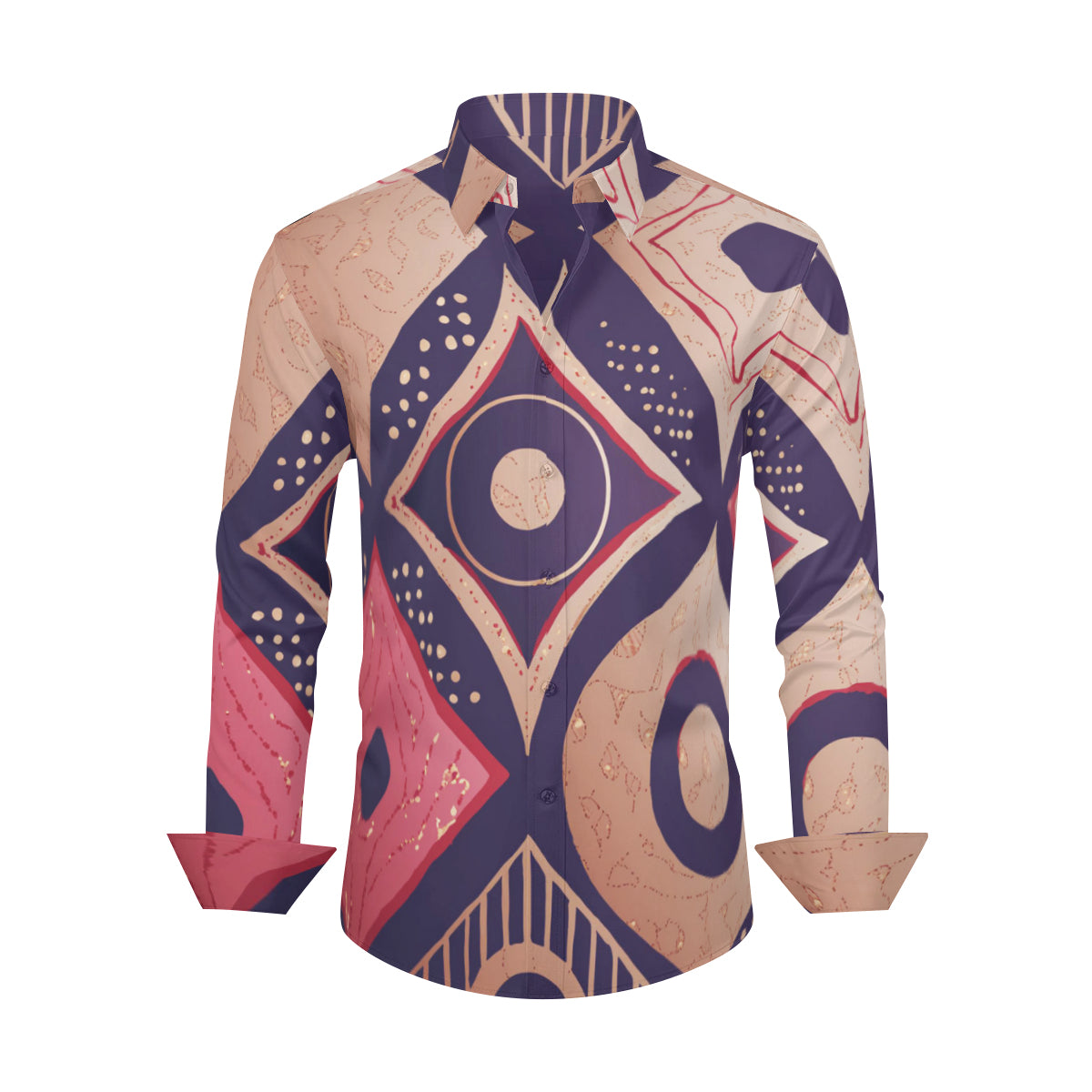 Abstract Men's Classic Long-Sleeved Shirt