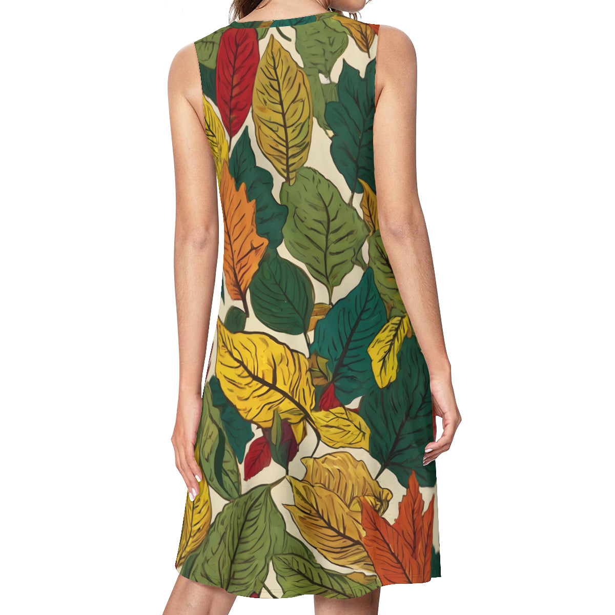 Awesome Leaves Women's Casual Dress | Polyester