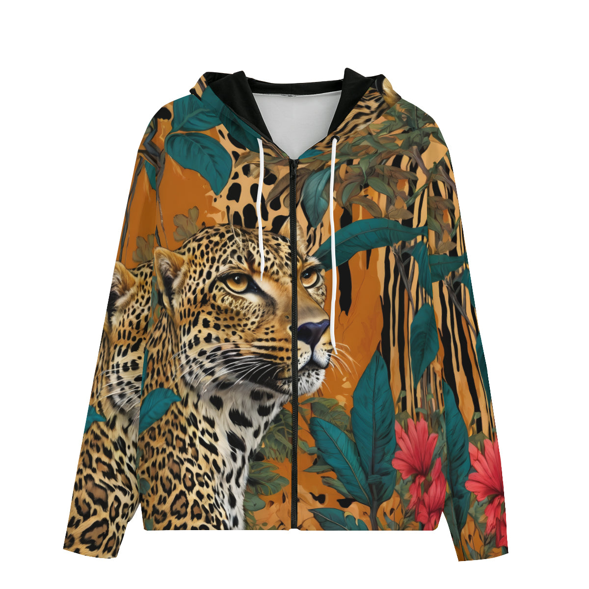 Warrior Leopard Men's Zip Hoodie