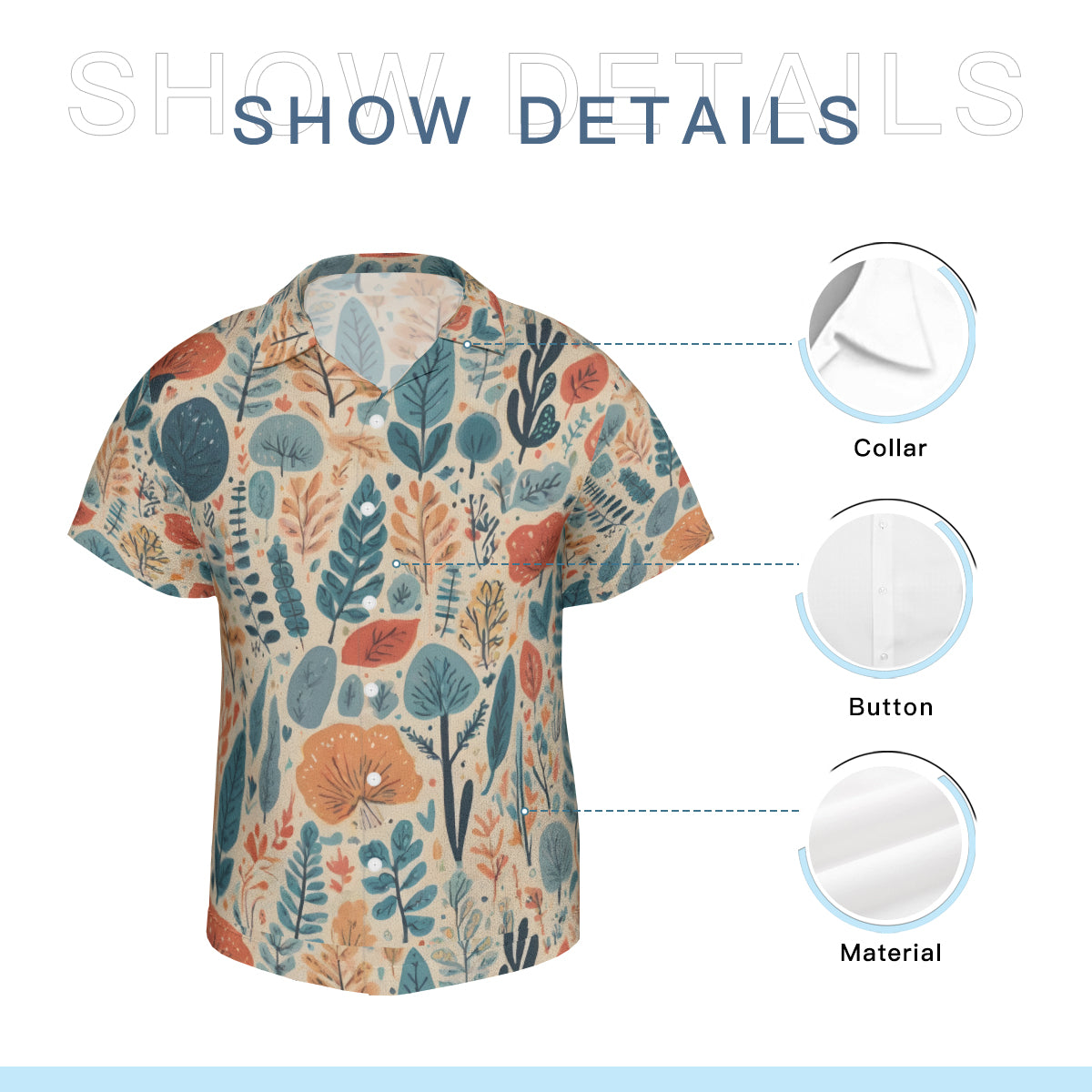 Abstract Floral Hawaiian Shirt (No chest pocket) | Polyester