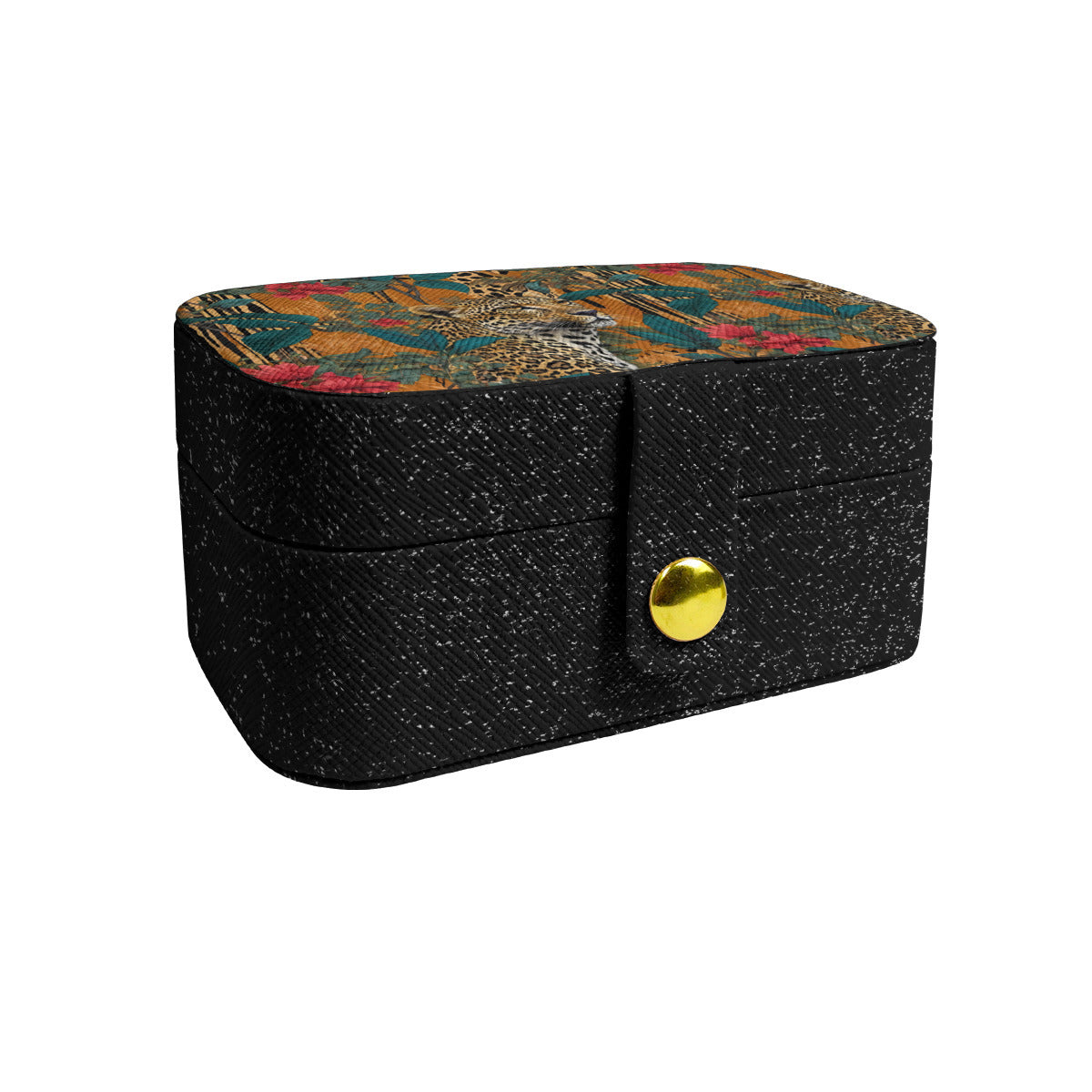 Warrior Leopard Personalized Portable Jewelry Box | PU