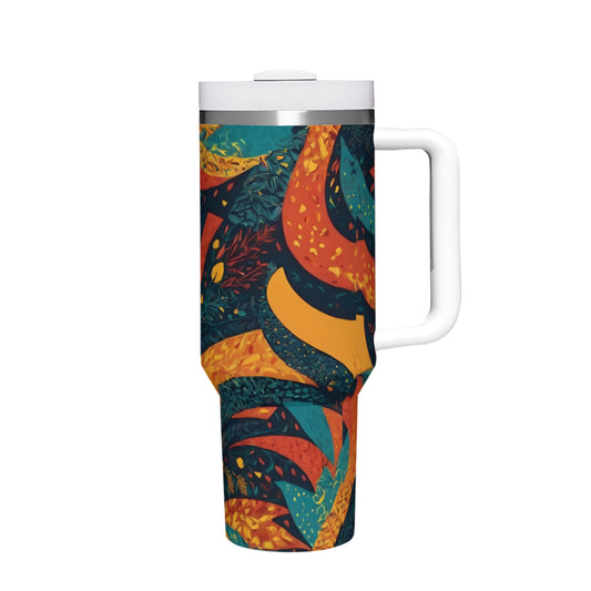 Abstract Beauty Large Capacity Tumbler with Handle