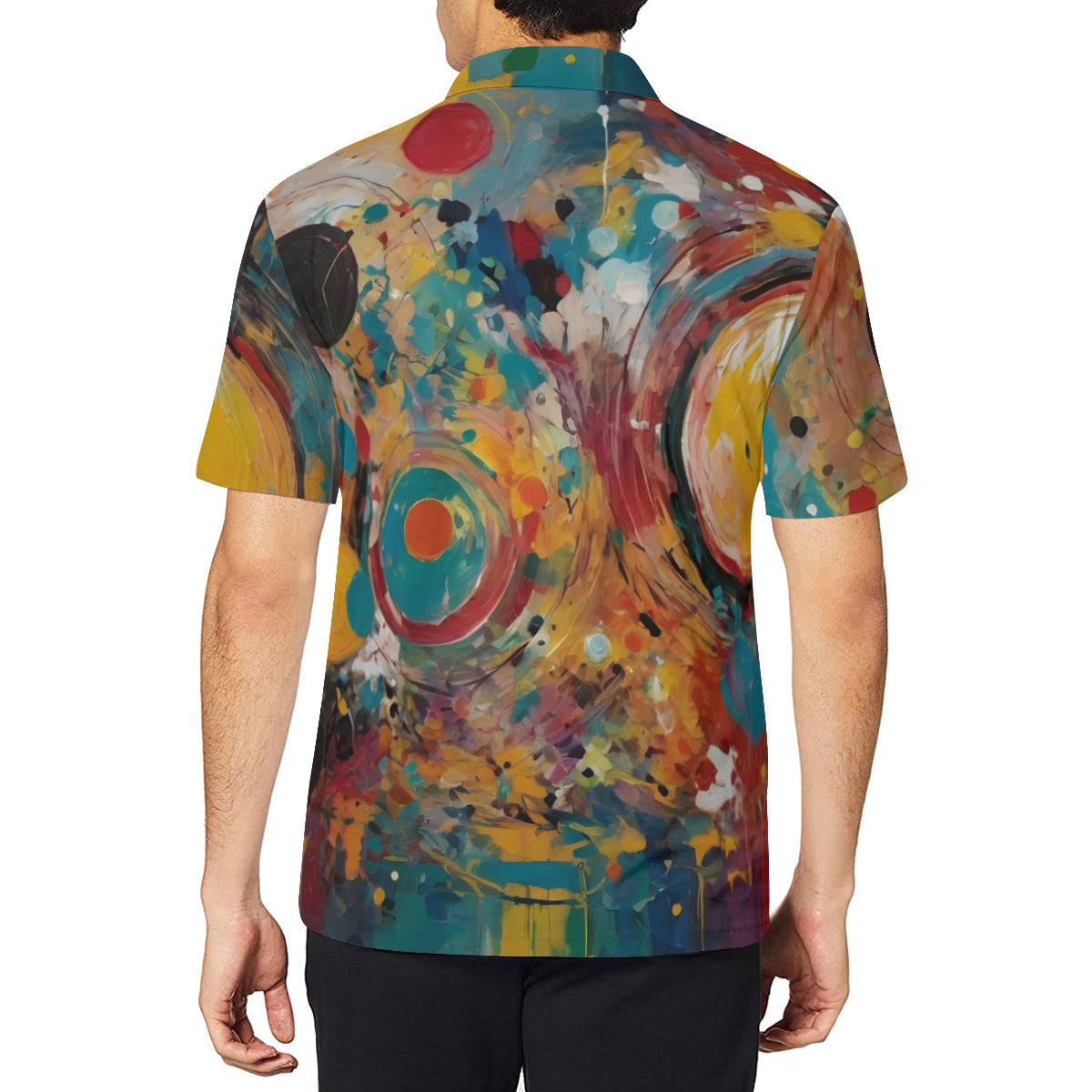 Crazy Design Men's Premium European Size POLO Shirt | 95% Polyester+5% Spandex