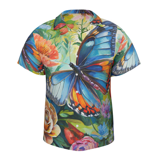 Abstract  Floral Hawaiian Shirt（No chest pocket) | Polyester