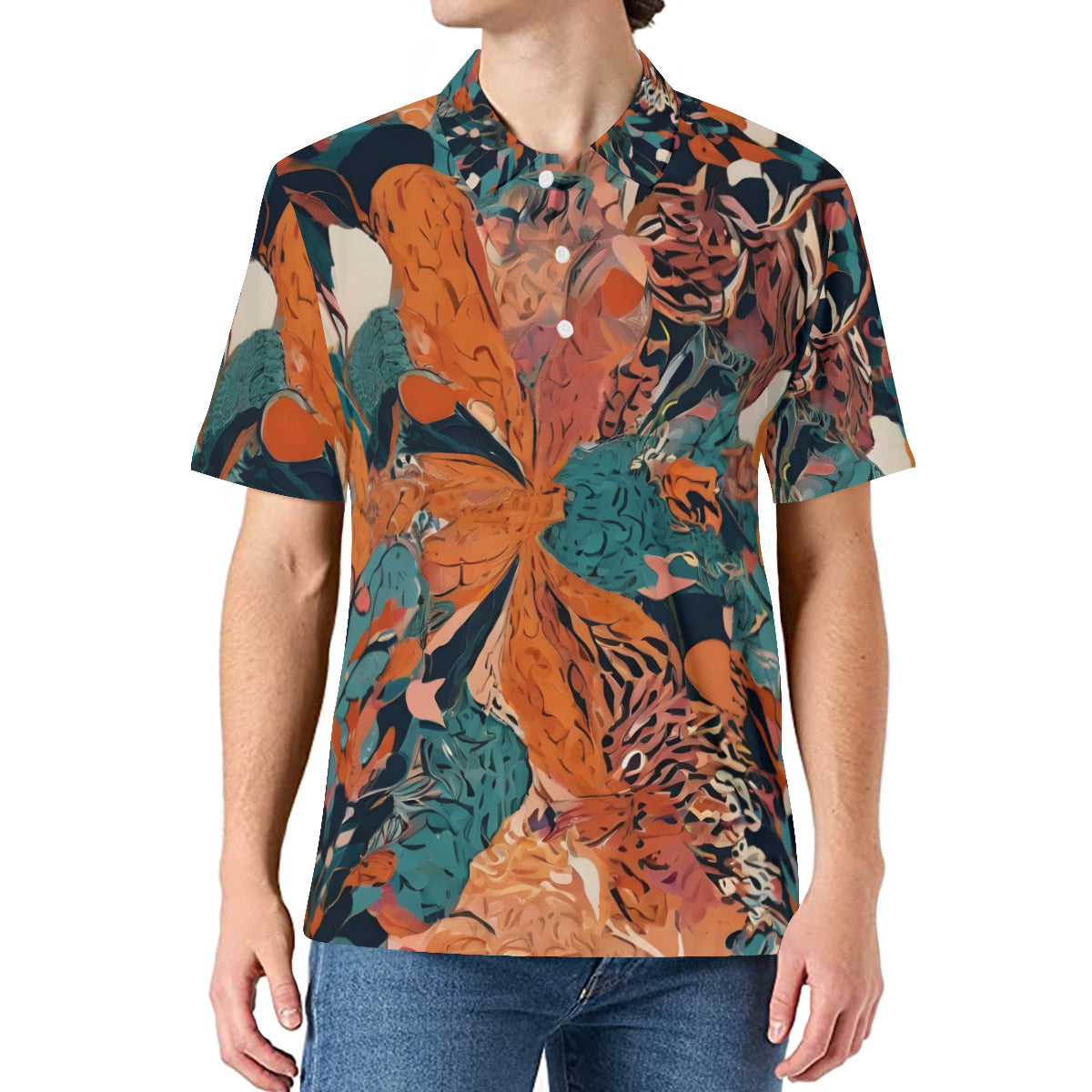 Abstract Vibes Men's Premium POLO Shirt