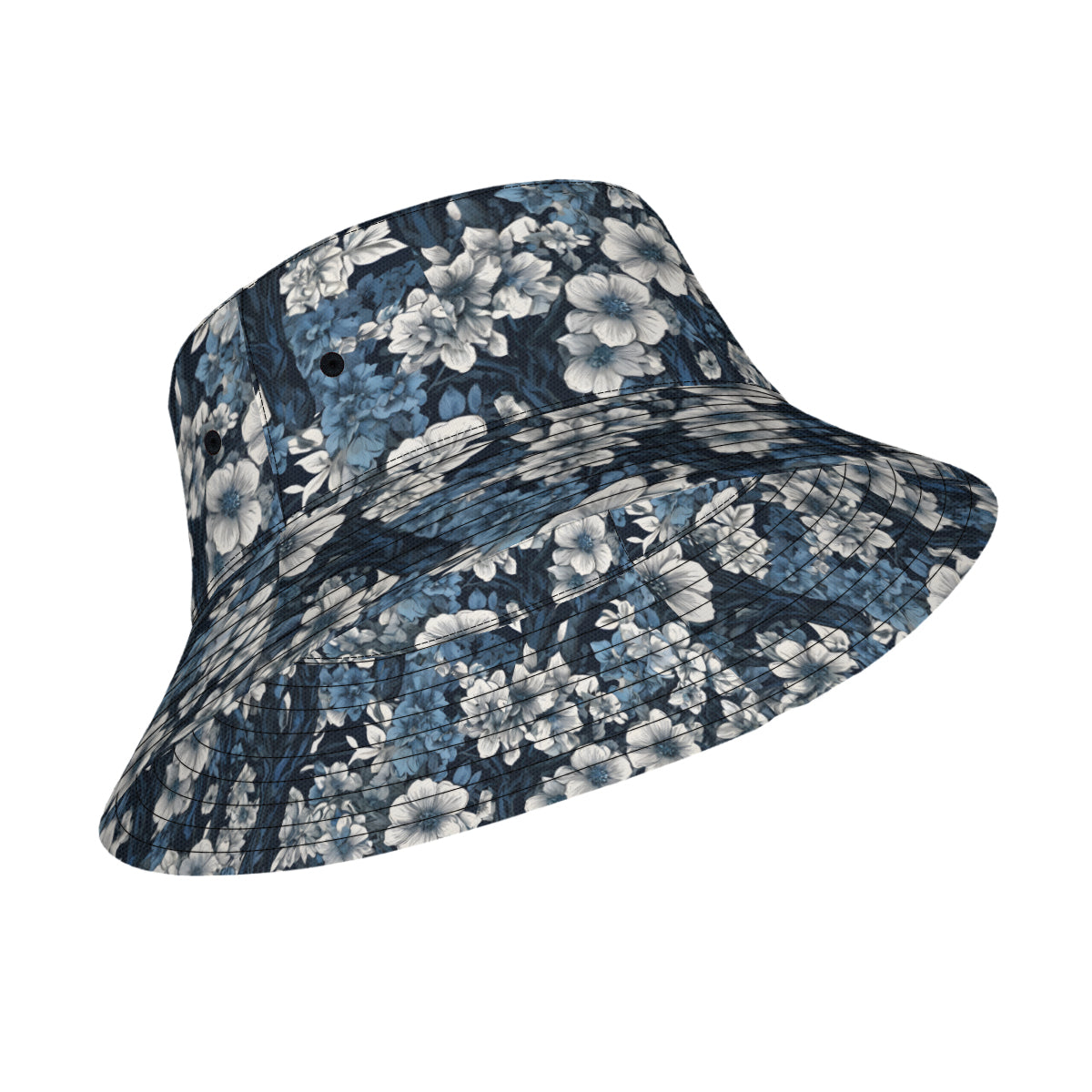 Floral Blue Fisherman Hat | Polyester