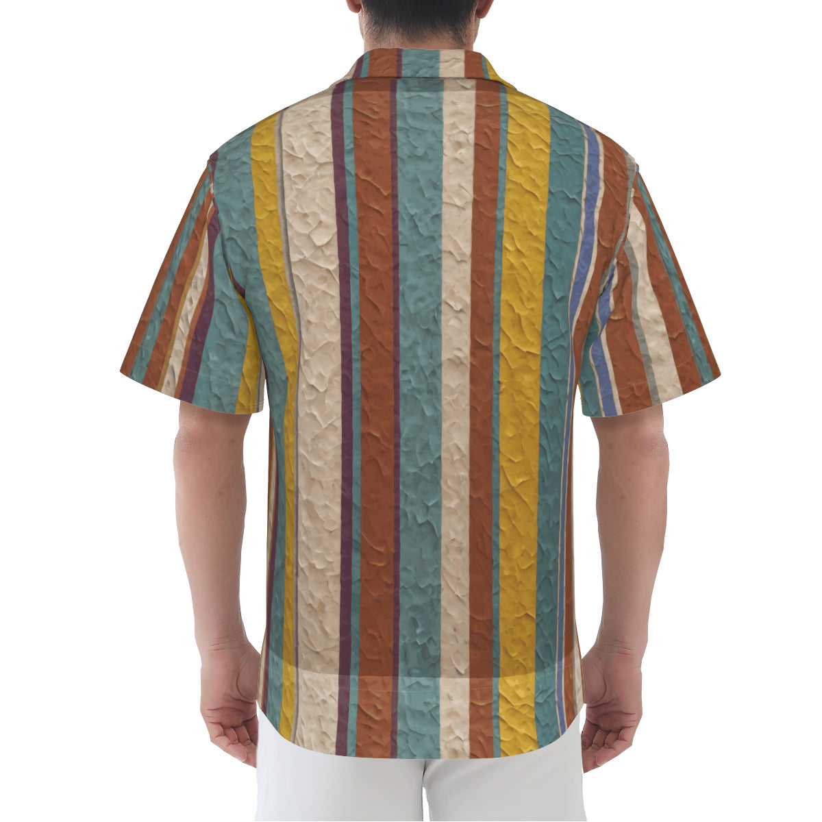 Strip Design Men's Casual Shirt｜Polyester