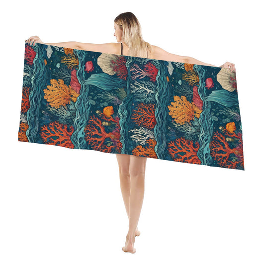 Under Sea Beauty Beach towel (comfortable model)｜Polyester