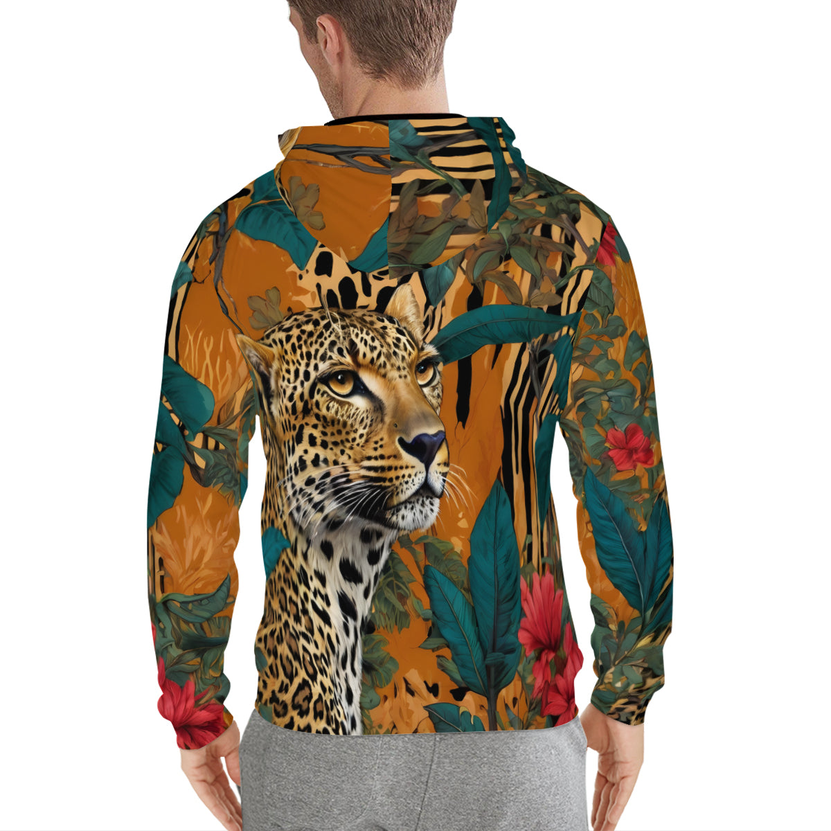 Warrior Leopard Men's Zip Hoodie