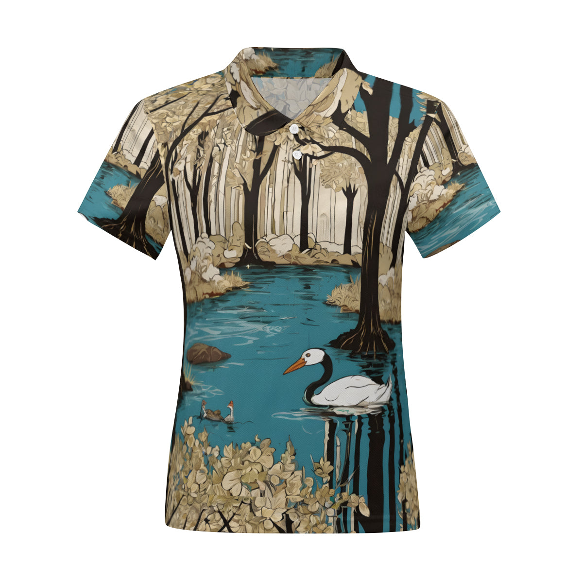 Landscape Wonder Women's Short-Sleeved Polo Shirt