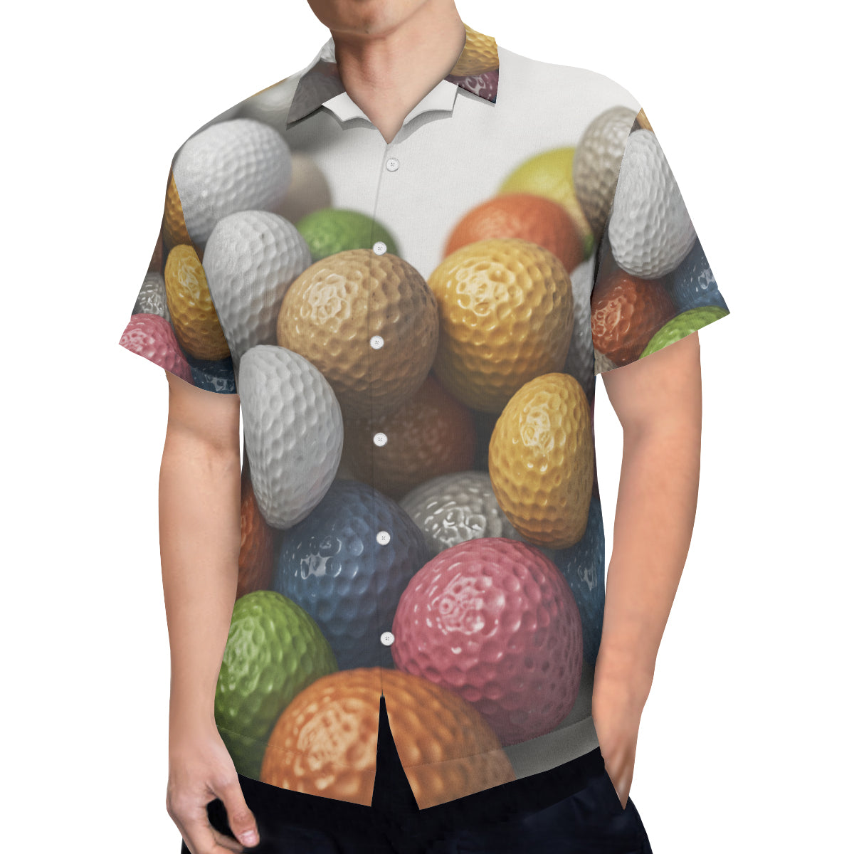 Golf Balls Short Sleeves Shirt（No chest pocket) | Polyester