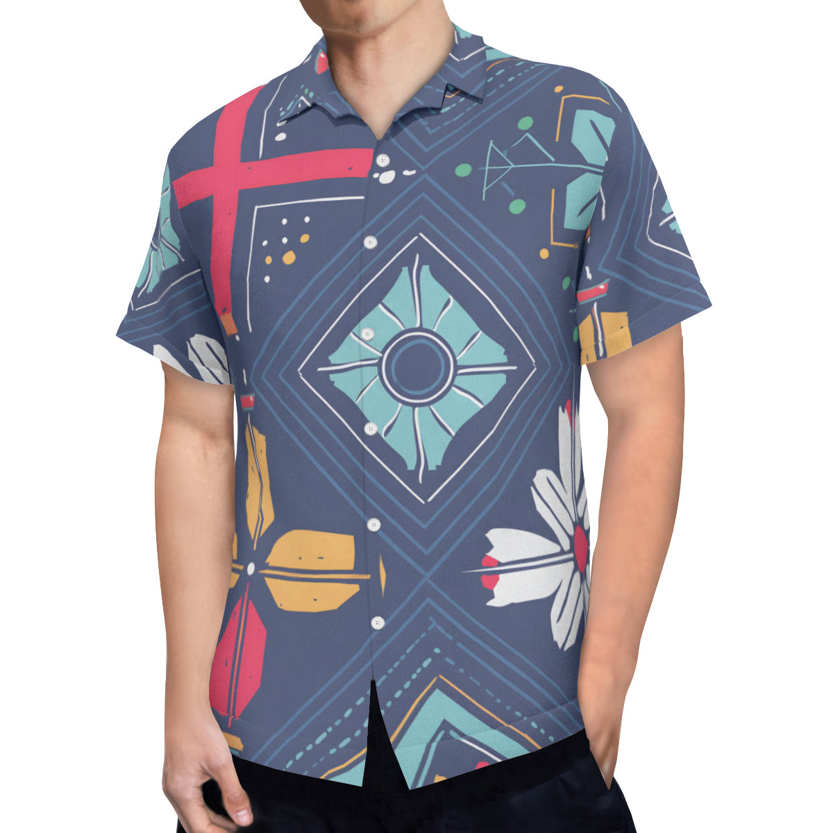 Abstract Pattern Men's Short Sleeves Shirt
