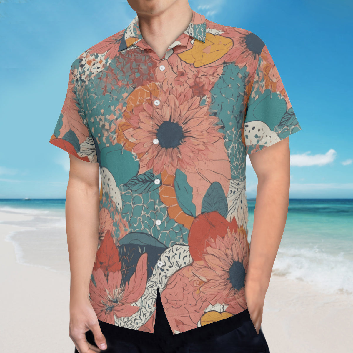 Awesome Floral Hawaiian Shirt（No chest pocket) | Polyester