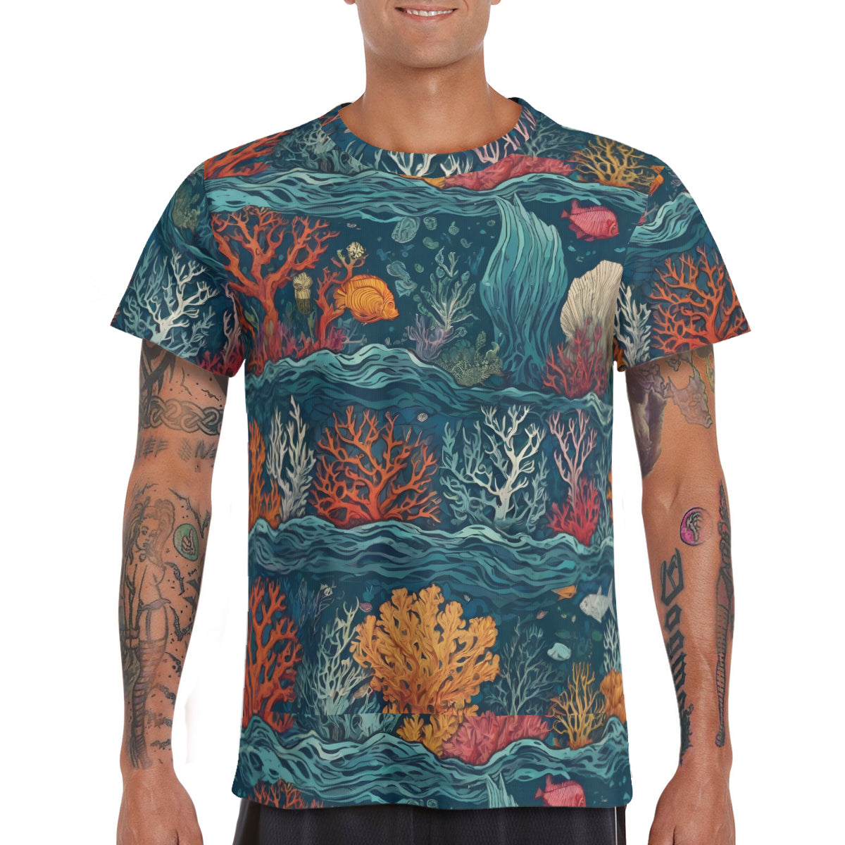 Under Sea Beauty Men's Comfort T-Shirt | 190GSM 95%Polyester 5%Spandex