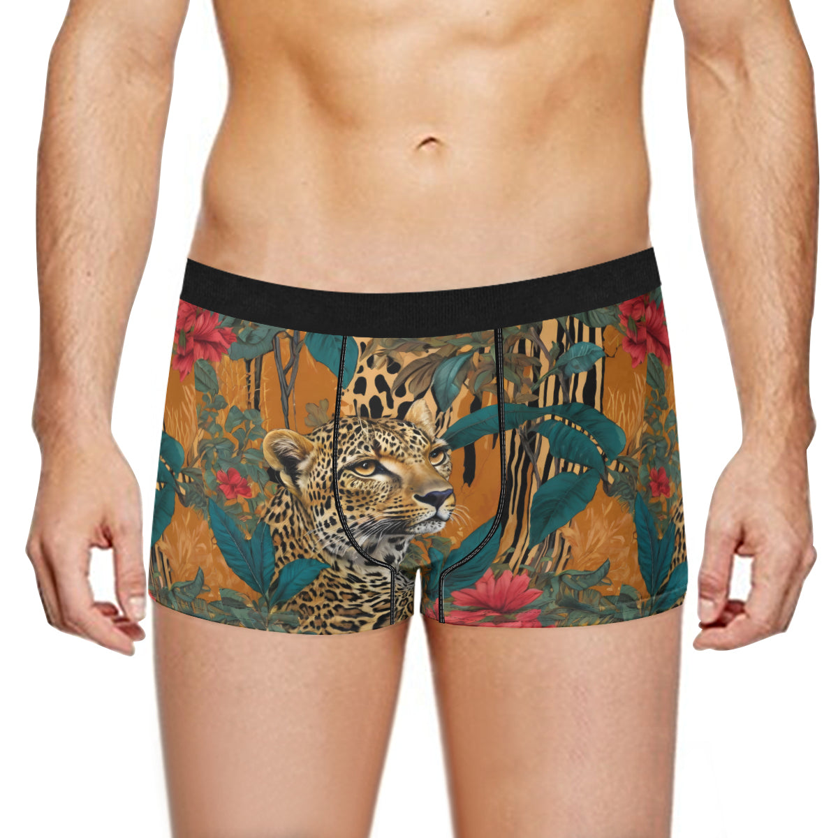 Warrior Animal Men's Underwear (Front and Back Design)丨Polyester