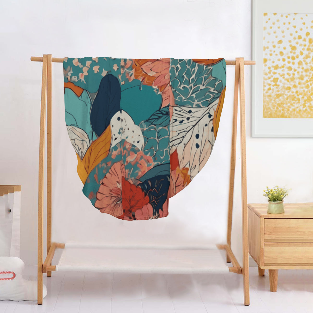 Awesome Floral Round Blanket | 280GSM Flannel