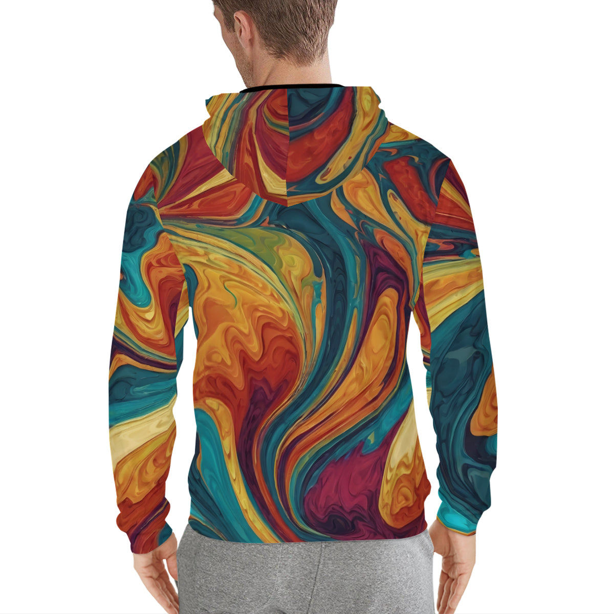 Colorful Design Men's Zip Hoodie