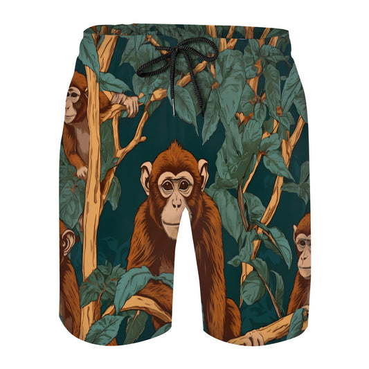 Monkey Vibes Men's Comfortable Beach Shorts