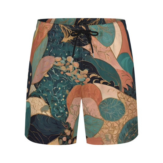 Abstract Wonder Men's Casual Shorts Double-Layer Sports Beach Shorts