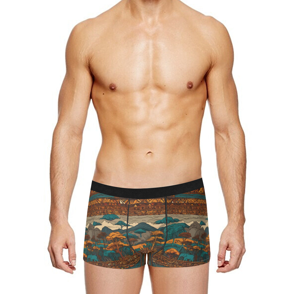 Beautiful Landscape Men's Underwear (Front and Back Design)丨Polyester