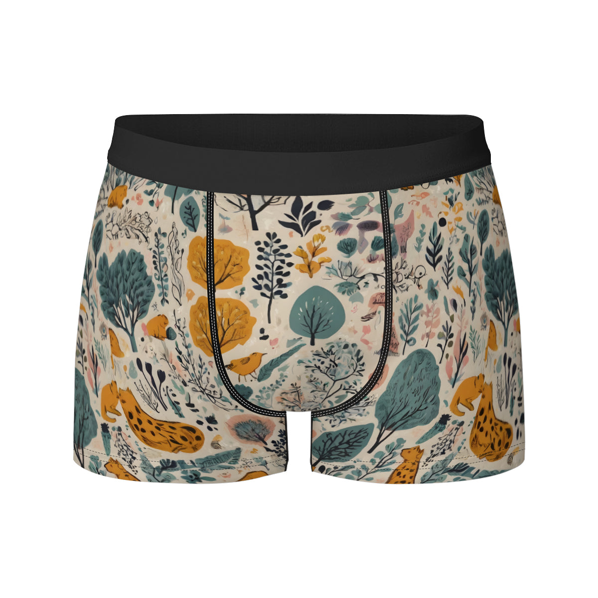 Abstract Floral Men's Underwear (Front and Back Design)丨Polyester