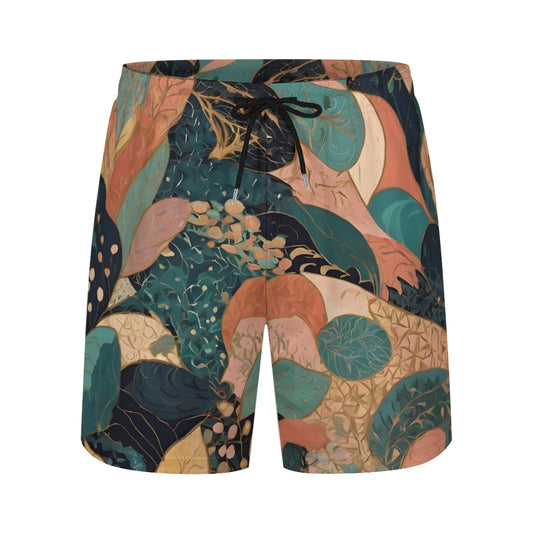 Abstract Wonder Men's Casual Shorts Double-Layer Sports Beach Shorts