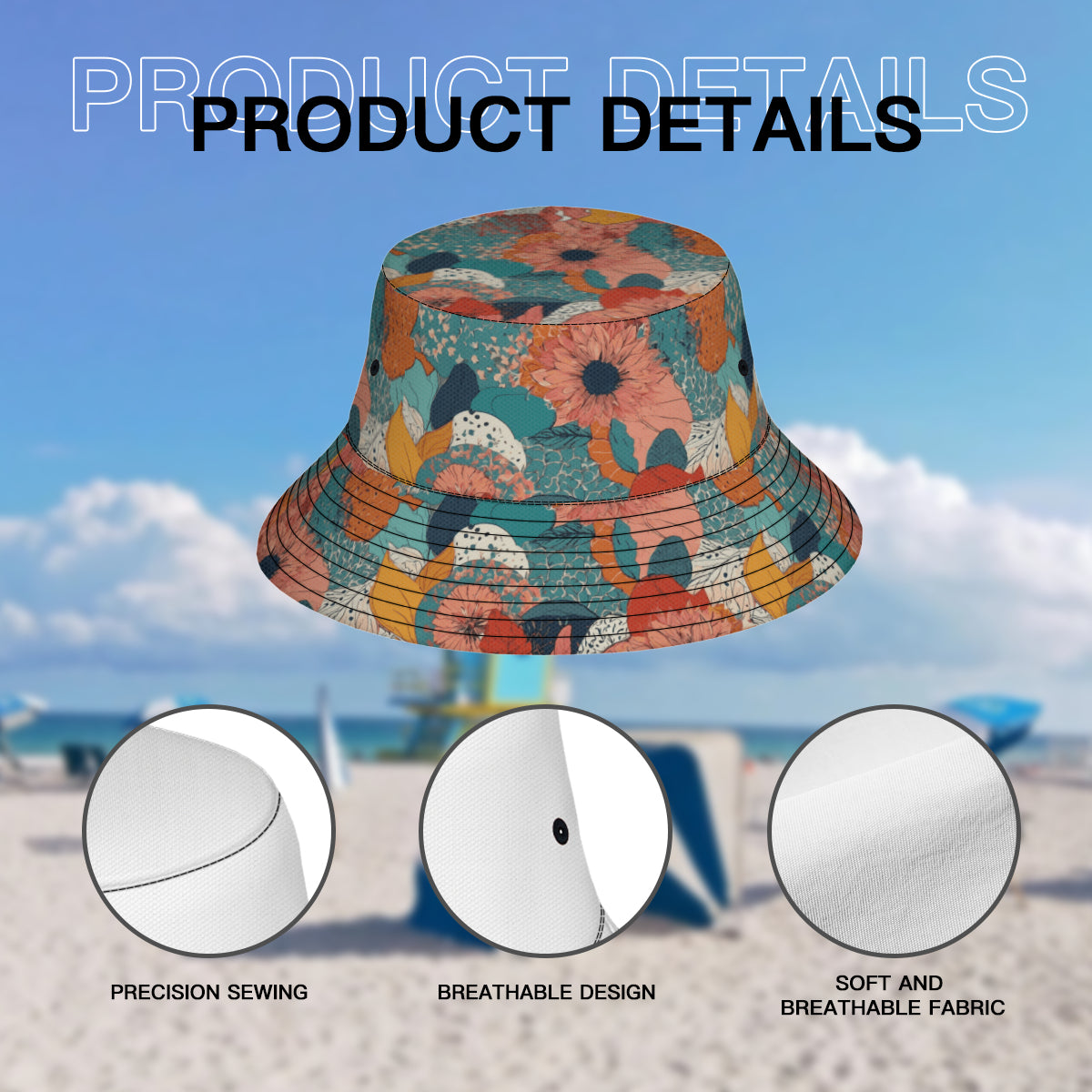 Awesome Floral Fisherman Hat | Polyester