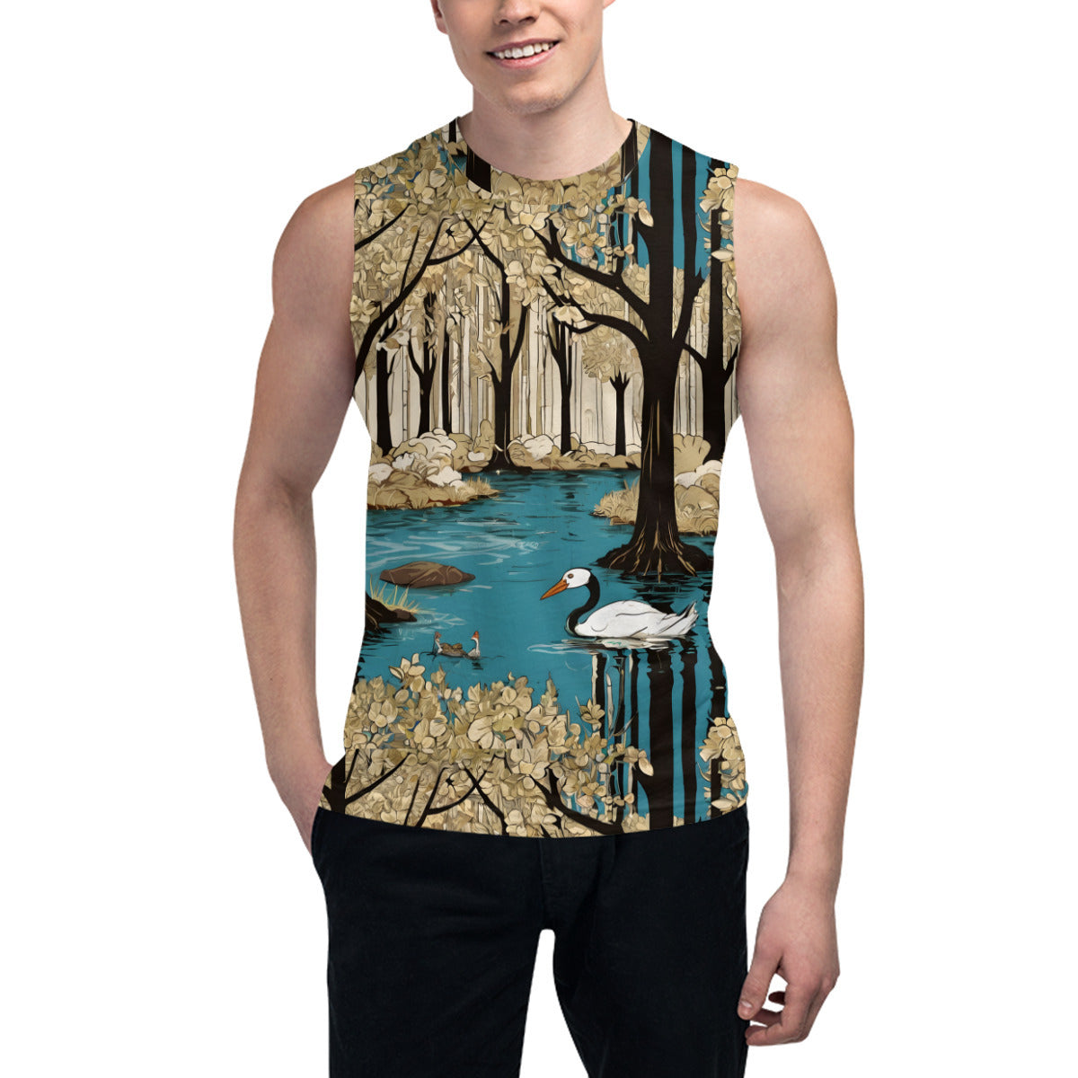 Landscape Wonder Men's Sleeveless Vest｜Polyester