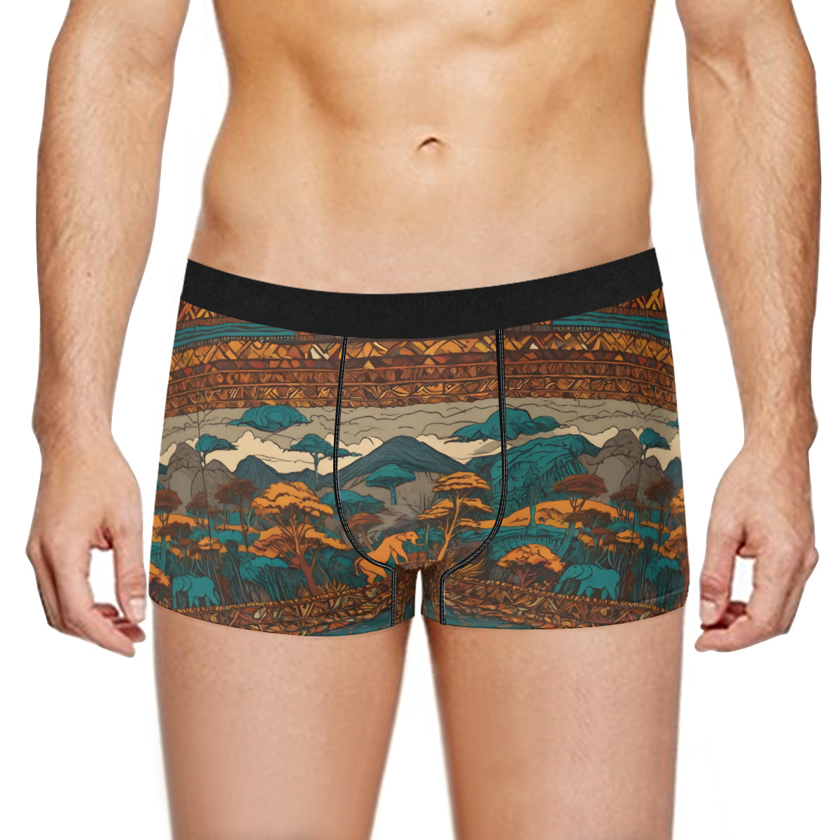 Beautiful Landscape Men's Underwear (Front and Back Design)丨Polyester