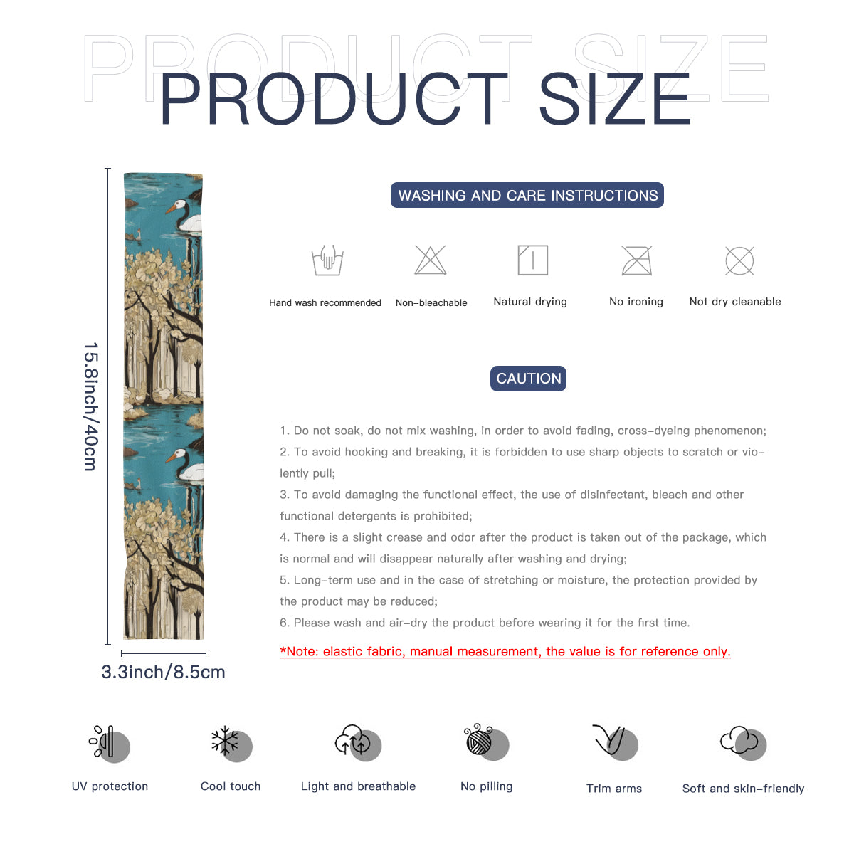 Landscape Wonder UV-Proof Cool Arm Cover Sunscreen Gloves | Polyester